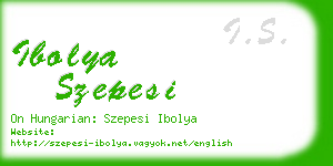 ibolya szepesi business card